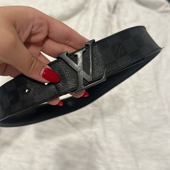 Louis Vuitton Damier Print Logo Men’s Belt *100% Authentic* - Picture 5 of 8